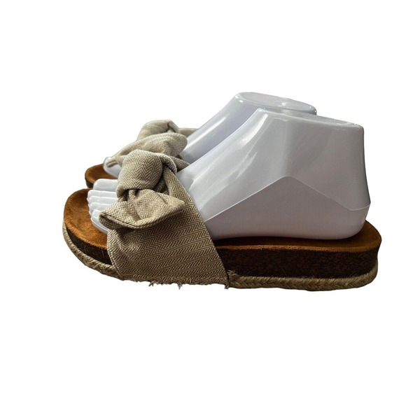 Lulus Womens Hellena Beige Knotted Slide Sandals, Size 8 - Picture 6 of 12